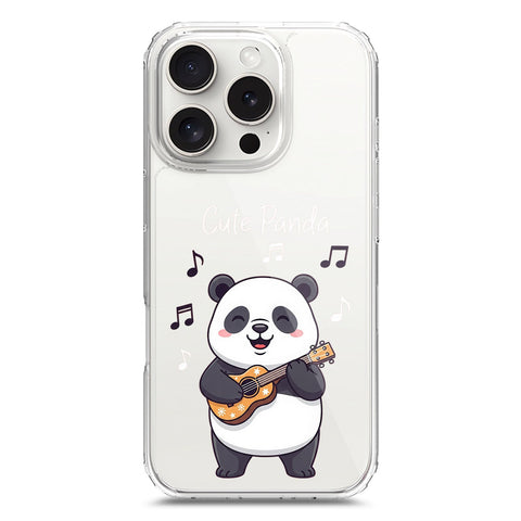 iPhone 16 Pro Cover -Dreamy Panda Series - Clear Phone Case - Soft Silicon Borders