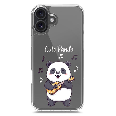 iPhone 16 Plus Cover -Dreamy Panda Series - Clear Phone Case - Soft Silicon Borders