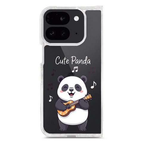 Google Pixel 9 Pro Fold Cover -Dreamy Panda Series - Clear Phone Case - Soft Silicon Borders