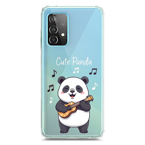 Samsung Galaxy A52 Cover -Dreamy Panda Series - Clear Phone Case - Soft Silicon Borders