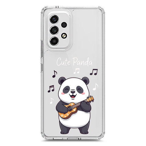 Samsung Galaxy A53 5G Cover -Dreamy Panda Series - Clear Phone Case - Soft Silicon Borders