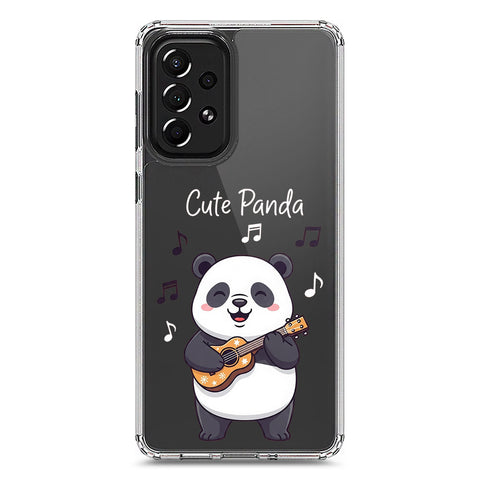 Samsung Galaxy A73 5G Cover -Dreamy Panda Series - Clear Phone Case - Soft Silicon Borders