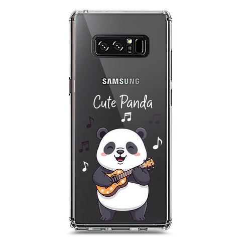 Samsung Galaxy Note 8 Cover -Dreamy Panda Series - Clear Phone Case - Soft Silicon Borders