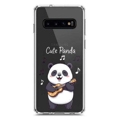 Samsung Galaxy S10 Cover -Dreamy Panda Series - Clear Phone Case - Soft Silicon Borders