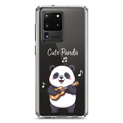 Samsung Galaxy S20 Ultra Cover -Dreamy Panda Series - Clear Phone Case - Soft Silicon Borders