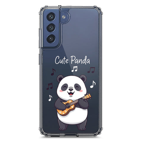 Samsung Galaxy S21 FE 5G Cover -Dreamy Panda Series - Clear Phone Case - Soft Silicon Borders
