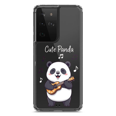 Samsung Galaxy S21 Ultra 5G Cover -Dreamy Panda Series - Clear Phone Case - Soft Silicon Borders