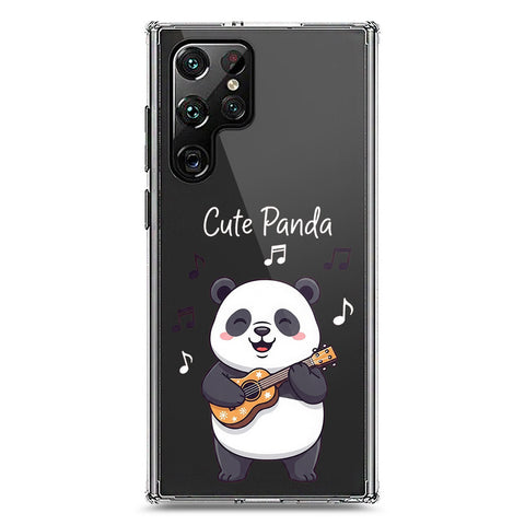 Samsung Galaxy S22 Ultra 5G Cover -Dreamy Panda Series - Clear Phone Case - Soft Silicon Borders
