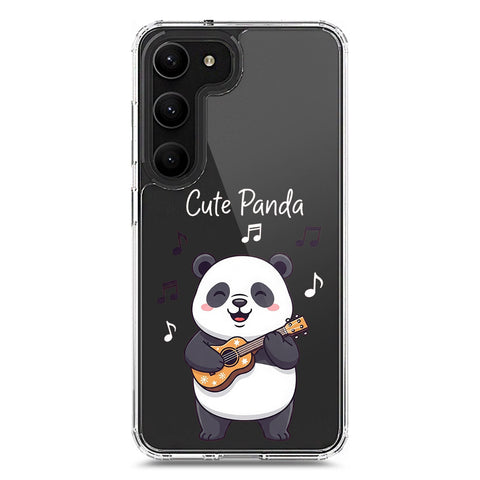 Samsung Galaxy S23 5G Cover -Dreamy Panda Series - Clear Phone Case - Soft Silicon Borders