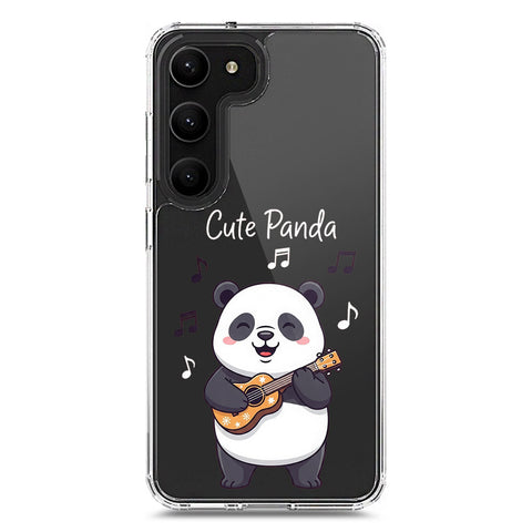 Samsung Galaxy S23 Plus 5G Cover -Dreamy Panda Series - Clear Phone Case - Soft Silicon Borders