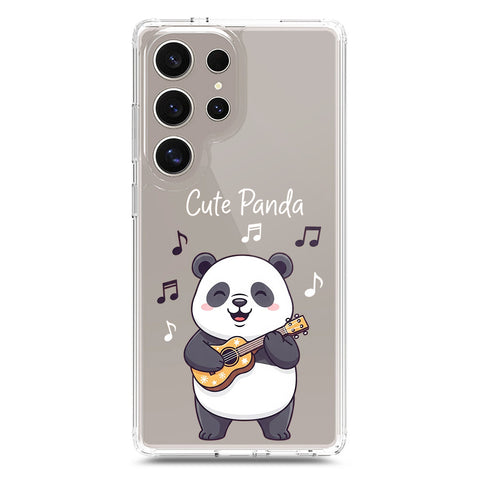 Samsung Galaxy S23 Ultra 5G Cover -Dreamy Panda Series - Clear Phone Case - Soft Silicon Borders
