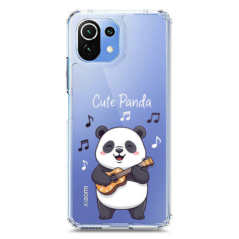Xiaomi 11 Lite 5G NE Cover -Dreamy Panda Series - Clear Phone Case - Soft Silicon Borders