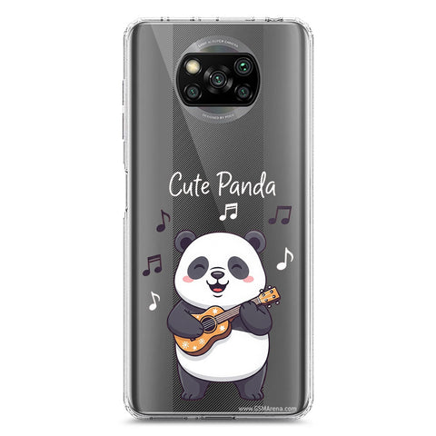 Xiaomi Poco X3 Cover -Dreamy Panda Series - Clear Phone Case - Soft Silicon Borders