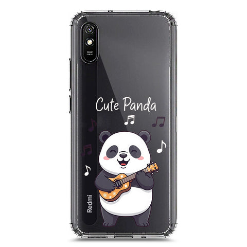 Xiaomi Redmi 9i Cover -Dreamy Panda Series - Clear Phone Case - Soft Silicon Borders