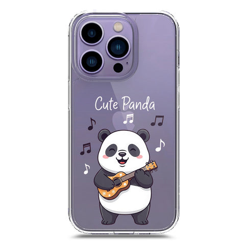 iPhone 14 Pro Max Cover -Dreamy Panda Series - Clear Phone Case - Soft Silicon Borders
