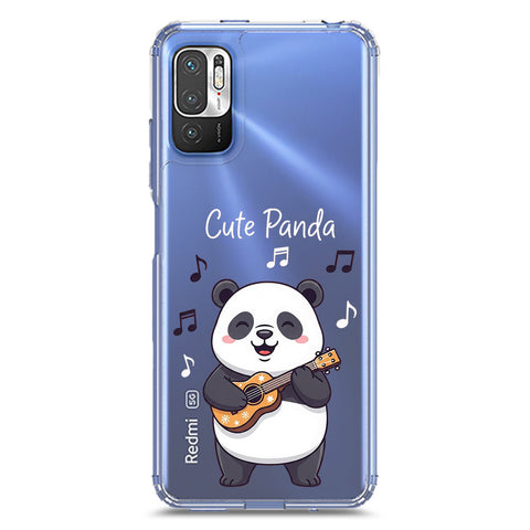Xiaomi Redmi Note 10T 5G Cover -Dreamy Panda Series - Clear Phone Case - Soft Silicon Borders