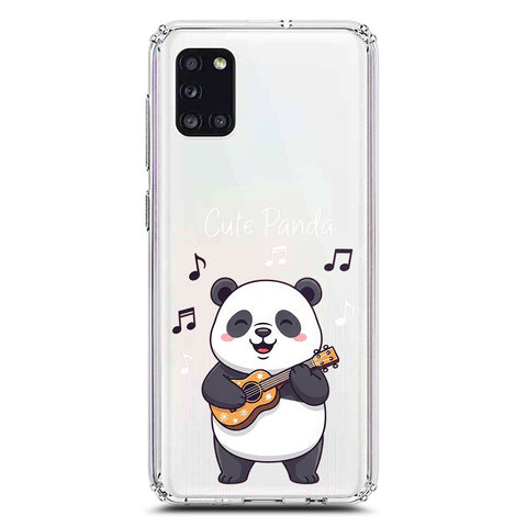 Samsung Galaxy A31 Cover -Dreamy Panda Series - Clear Phone Case - Soft Silicon Borders