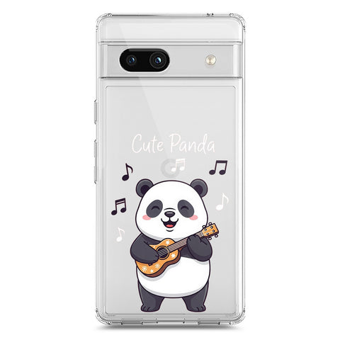 Google Pixel 7a Cover -Dreamy Panda Series - Clear Phone Case - Soft Silicon Borders