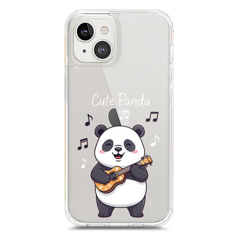 iPhone 14 Cover -Dreamy Panda Series - Clear Phone Case - Soft Silicon Borders