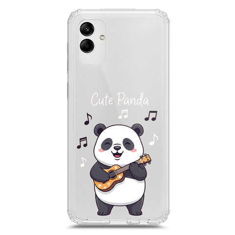 Samsung Galaxy M02s Cover -Dreamy Panda Series - Clear Phone Case - Soft Silicon Borders