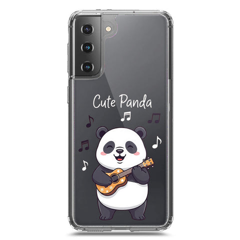 Samsung Galaxy S21 5G Cover -Dreamy Panda Series - Clear Phone Case - Soft Silicon Borders
