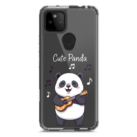 Google Pixel 5a 5G Cover -Dreamy Panda Series - Clear Phone Case - Soft Silicon Borders