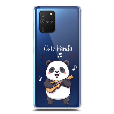 Samsung Galaxy A91 Cover -Dreamy Panda Series - Clear Phone Case - Soft Silicon Borders