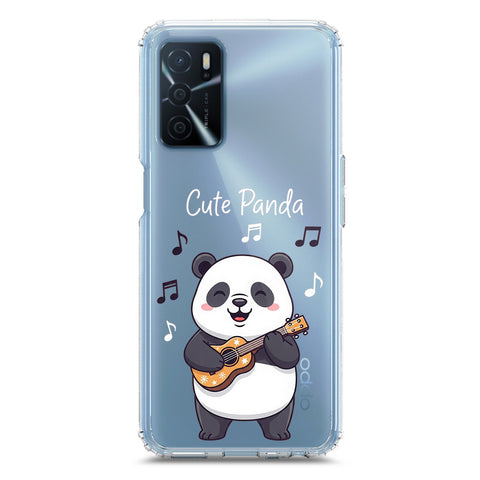 Oppo A54s Cover -Dreamy Panda Series - Clear Phone Case - Soft Silicon Borders