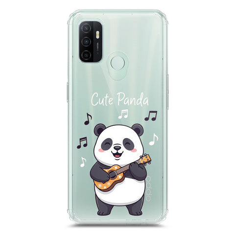 Oppo A53s Cover -Dreamy Panda Series - Clear Phone Case - Soft Silicon Borders