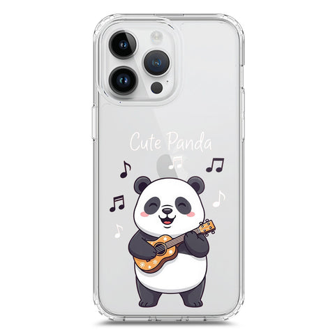 iPhone 15 Pro Cover -Dreamy Panda Series - Clear Phone Case - Soft Silicon Borders