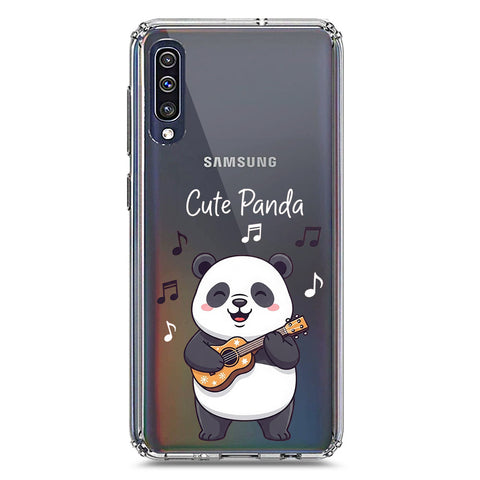 Samsung Galaxy A50s Cover -Dreamy Panda Series - Clear Phone Case - Soft Silicon Borders