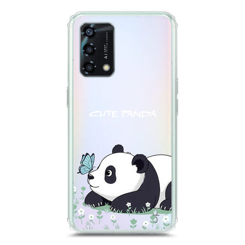 Oppo F19 Cover -Dreamy Panda Series - Clear Phone Case - Soft Silicon Borders
