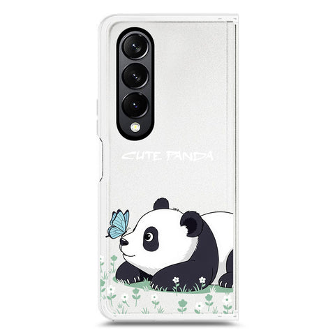 Samsung Galaxy Z Fold 4 5G Cover -Dreamy Panda Series - Clear Phone Case - Soft Silicon Borders