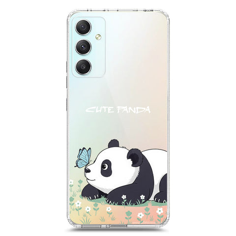 Samsung Galaxy A34 5G Cover -Dreamy Panda Series - Clear Phone Case - Soft Silicon Borders