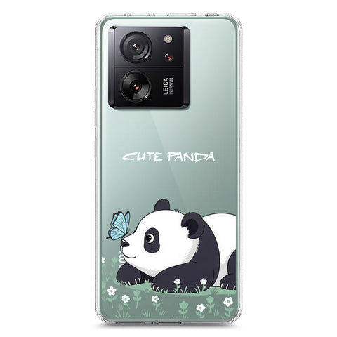 Xiaomi 13T Cover -Dreamy Panda Series - Clear Phone Case - Soft Silicon Borders