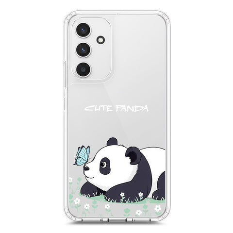 Samsung Galaxy A54 5G Cover -Dreamy Panda Series - Clear Phone Case - Soft Silicon Borders