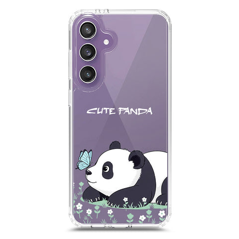 Samsung Galaxy S24 Plus Cover -Dreamy Panda Series - Clear Phone Case - Soft Silicon Borders