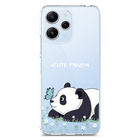 Xiaomi Redmi 12 Cover -Dreamy Panda Series - Clear Phone Case - Soft Silicon Borders