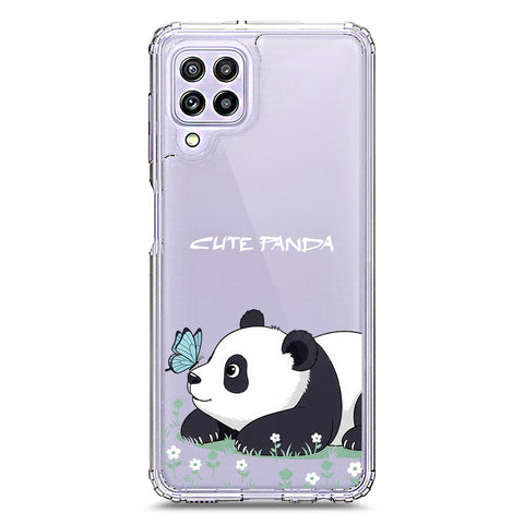 Samsung Galaxy M32 Cover -Dreamy Panda Series - Clear Phone Case - Soft Silicon Borders
