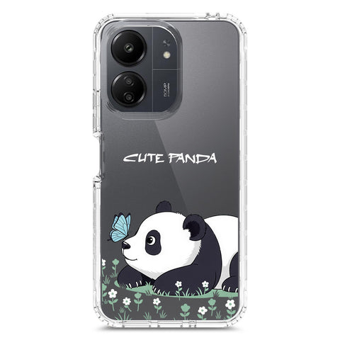 Xiaomi Redmi 13C Cover -Dreamy Panda Series - Clear Phone Case - Soft Silicon Borders