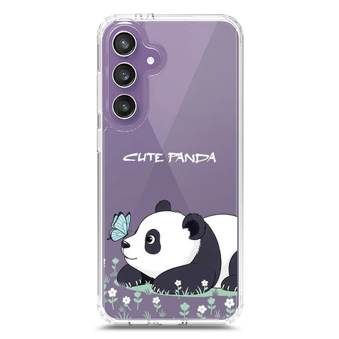 Samsung Galaxy S24 FE Cover -Dreamy Panda Series - Clear Phone Case - Soft Silicon Borders