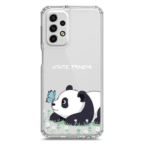 Samsung Galaxy A23 5G Cover -Dreamy Panda Series - Clear Phone Case - Soft Silicon Borders