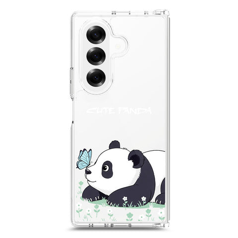 Samsung Galaxy Z Fold 7 Cover -Dreamy Panda Series - Clear Phone Case - Soft Silicon Borders