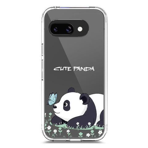 Google Pixel 9a Cover -Dreamy Panda Series - Clear Phone Case - Soft Silicon Borders