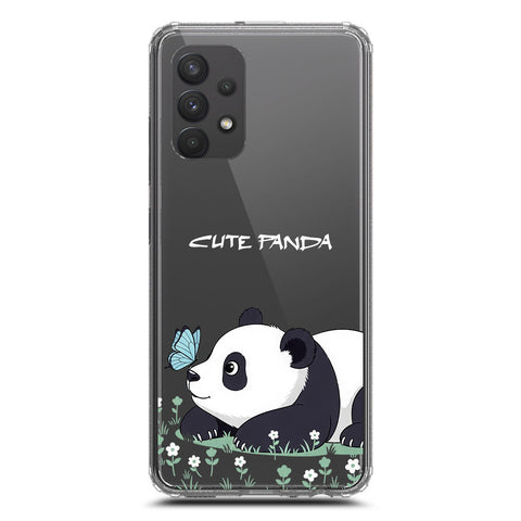 Samsung Galaxy A32 Cover -Dreamy Panda Series - Clear Phone Case - Soft Silicon Borders