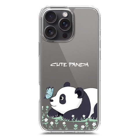 iPhone 16 Pro Max Cover -Dreamy Panda Series - Clear Phone Case - Soft Silicon Borders