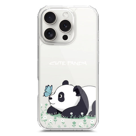 iPhone 16 Pro Cover -Dreamy Panda Series - Clear Phone Case - Soft Silicon Borders