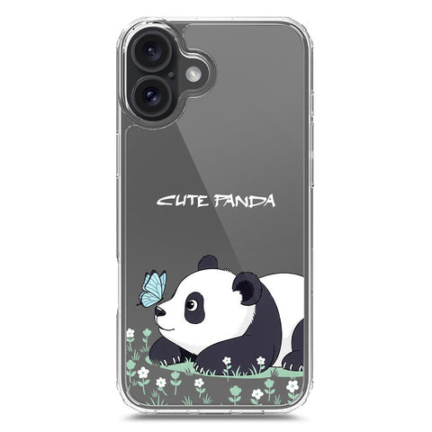 iPhone 16 Plus Cover -Dreamy Panda Series - Clear Phone Case - Soft Silicon Borders