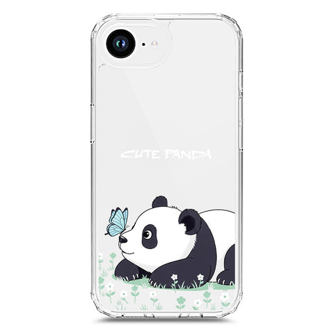 iPhone 16e Cover -Dreamy Panda Series - Clear Phone Case - Soft Silicon Borders