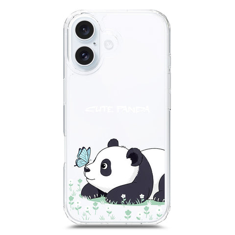 iPhone 17 Cover -Dreamy Panda Series - Clear Phone Case - Soft Silicon Borders